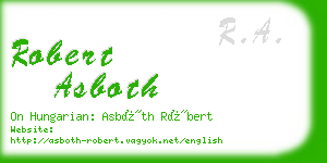 robert asboth business card